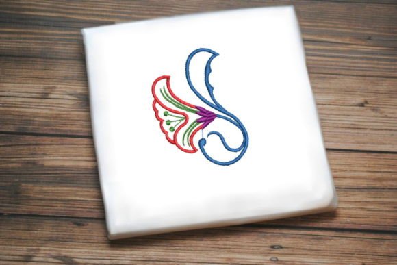 Cute Multicolored Flower Embroidery Design