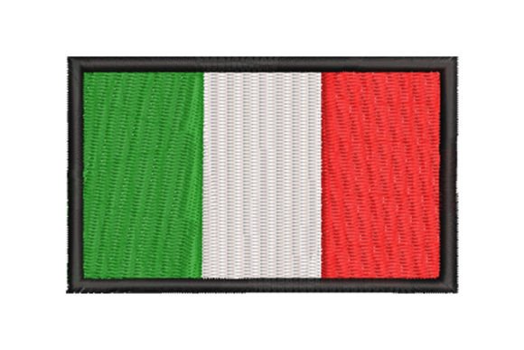 Flag of Italy Embroidery Design