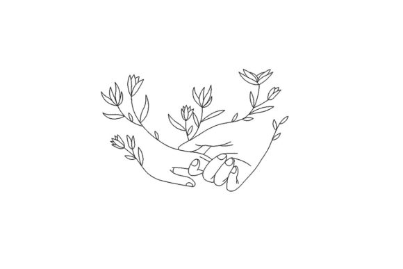 Hands with Flowers: A Tender Embroidery Design for Meaningful Gifts